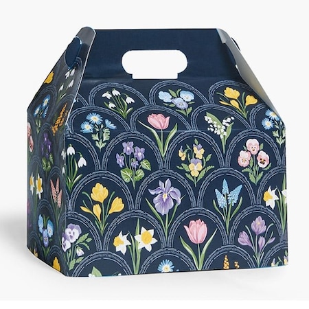 Nashville Wraps Vintage Floral Gable Box, 9.5x5x5, 6PK VFGB