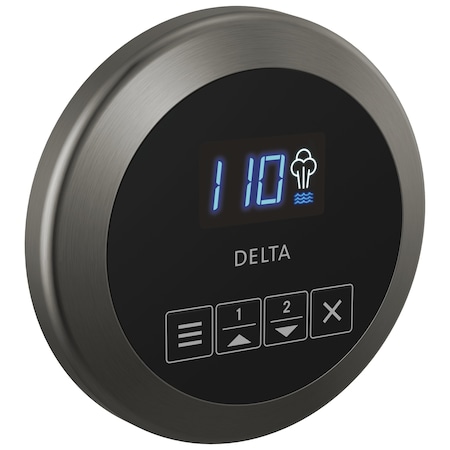 Delta Universal Showering Components Round Steam Control In Lumicoat Black Stainless EP103307KSPR