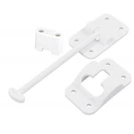 Jr Products 6 in. T-style Door Holder with Bumper, Polar White JRP10444B