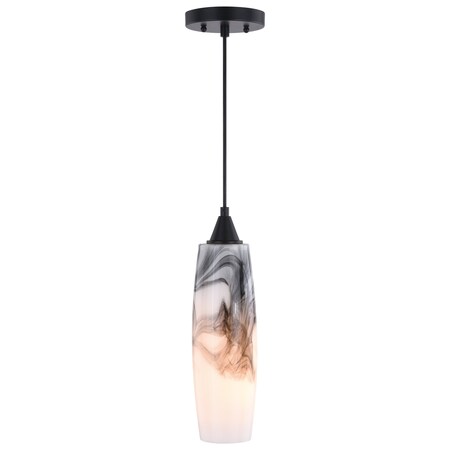 Vaxcel Milano Bronze Mini Pendant Ceiling Light Black and White Glass P0327