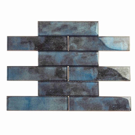 Apollo Tile Stone Blue 11.8 in x 11.8 in Glass Glossy Floor and Wall Mosaic Tile 4.83 sqft/case, 5PK APLC8810A
