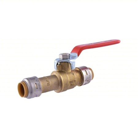 Sharkbite Turn Ball Valve, 4.2" L, Brass UR24735