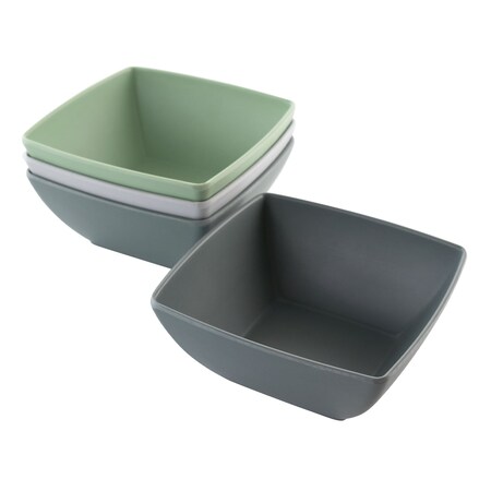 Gibson Home Grayson 4 Piece 6 Inch Melamine Bowl Set in Assorted Colors 124279.04