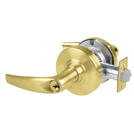 Schlage Grade 1 Corridor Lock, Athens Lever, Standard Cylinder, Satin Brass Finish, Non-Handed ND73PD ATH 606