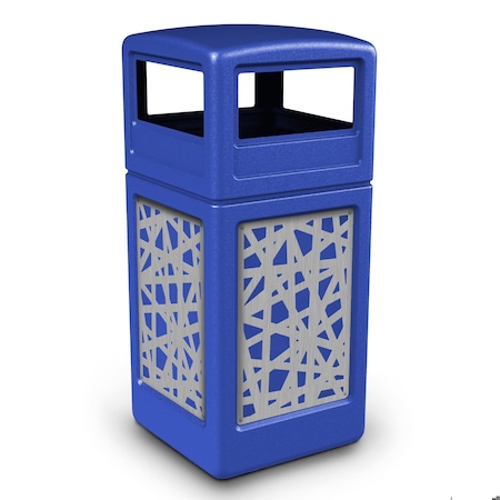 Commercial Zone Products 42-gallon w/ INTERMINGLE  Panels, Dome-Lid, Blue 7329264K