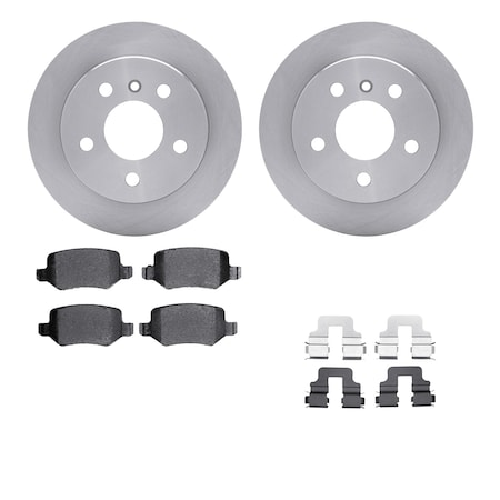 Dynamic Friction Co DFC Brake Rotor with 5000 Brake Pads and Hardware Kit 6512-63437
