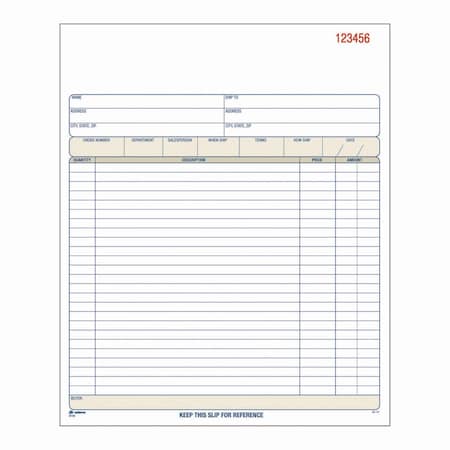 Adams Business Forms Multipart Sales Order Pad, Two-Part Carbonless, 8.38 x 10.19, 50 Forms Total DC8100