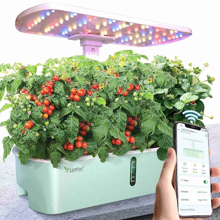 Wrightmaster 10-Pod Black BPA-Free Indoor Smart Hydroponic System W/Adjustable LED Grow Light & 3.5L Water Tank ZR-LPH-Air
