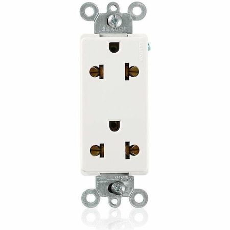 Leviton Rcptcl, 15A, 125/250VAC, Wht, Nyln, PK1 5825-W
