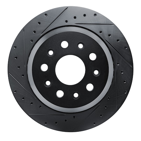 Dynamic Friction Co DFC Brake Rotor - Drilled and Slotted - Black 633-42043L