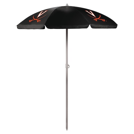 Picnic Time Family Of Brands NCAA Virginia Cavaliers Outdoor Canopy Sunshade Beach Umbrella 5.5' - Small Patio Umbrella 822-00-179-594-0