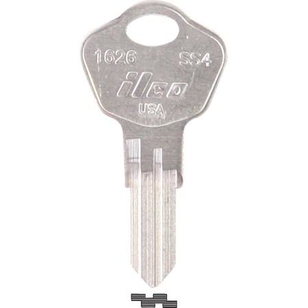 Kaba Ilco Sentry Nickel Plated Safe Key SS4, 10PK AL00000552