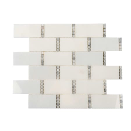 Apollo Tile 12x13 Eastern White, Bianco Carrara Marble Polished Subway Floor and Wall Tile 5.28 sqft/case, 5PK APLDC88R02A