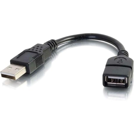 C2G 6in USB Extension Cable - USB A to USB A Extension Cable - USB 2.0 - F/M 52119