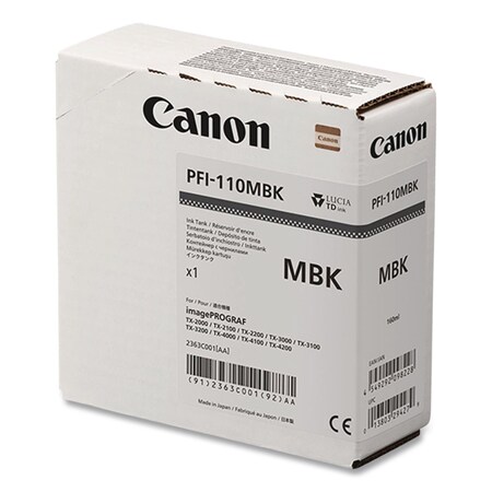 Canon Lucia Ink (PFI-110), Black 2363C001