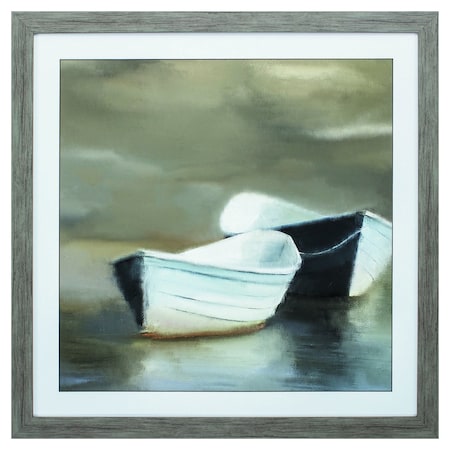Homeroots 30" X 30" Woodtoned Frame Boat Friends 365842