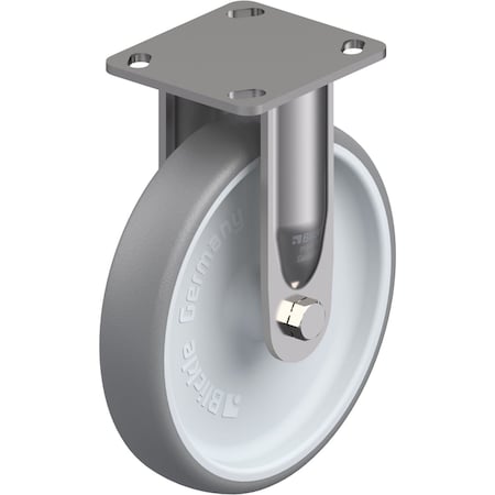 Blickle Rigid Plate Caster, TPR, 8", 550 lb. BESX-TPA 200G-14