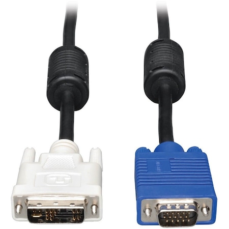 Eaton Tripp Lite Series DVI to VGA High-Resolution Adapter Cable with RGB Coaxial DVI-A to HD15, Adapter P556-010