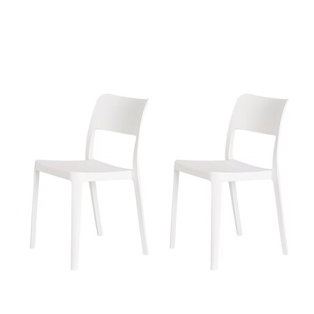 Lagoon La Vie Resin Stackable Armless Chair, 2PK 7201W9-SATOS