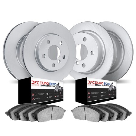 Dynamic Friction Co DFC GEOMET Rotors with EURO 5000 Ceramic Brake Pads 9604-12560