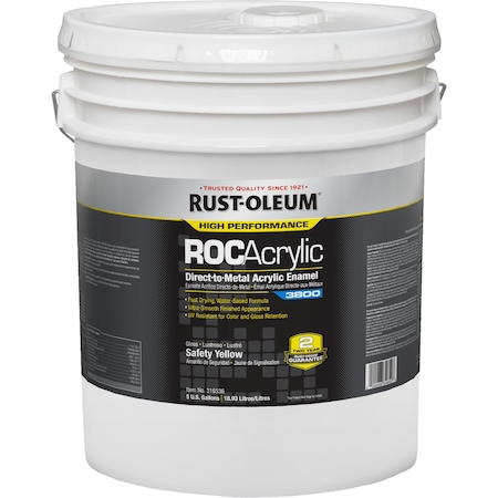 Rust-Oleum Acrylic Enamel Coating, Safety Yllw, 5 gal 316536