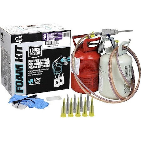 Touch 'N Seal Insulating Spray Foam Sealant Kit, Gun Application Method Dual Cartridge, Cream, 2:1 Expansion Ratio 7565042200