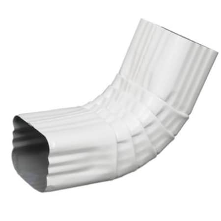 Amerimax Home Products 33064 2 x 3 in. White Galvanized Steel Gutter Front Elbow- Style A 320523