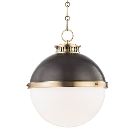 Hudson Valley Lighting Latham 1 Light Pendant 14.75 In. Aged/Antique Distressed Bronze 4025-ADB