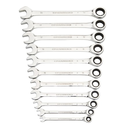 Gearwrench Ratcheting Wrench Set, 11-Piece, Specifications: Metric Measurement 88687