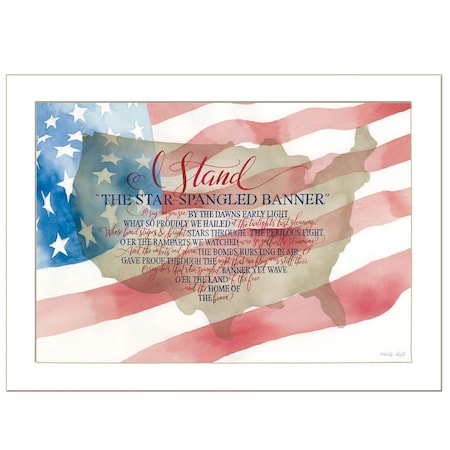 Homeroots I Stand 2 White Framed Print Wall Art 404808