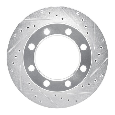 Dynamic Friction Co DFC Brake Rotor - Drilled and Slotted - Silver 631-54108R