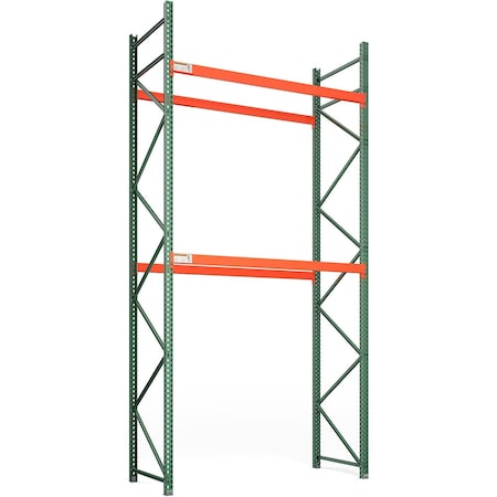 Global Industrial Bolted Teardrop Pallet Rack Starter, 96"W x 42"D x 192"H, 5030 lbs Shelf Cap 412344