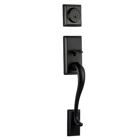Kwikset Hawthorne Single Cylinder Exterior Handleset SmartKey with 6AL Latch and STRKP Strike Pack 800HELIP-514S.STRKP