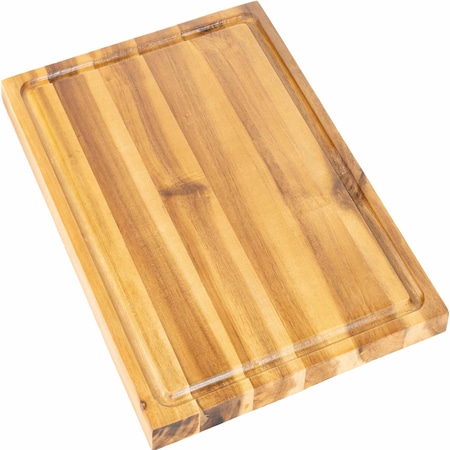 Happimess Eldridge Medium 16"W x 11"D Handcrafted Acacia Wood Grain Thick Reversible Cutting Board w/Juice Gr CUT1002A