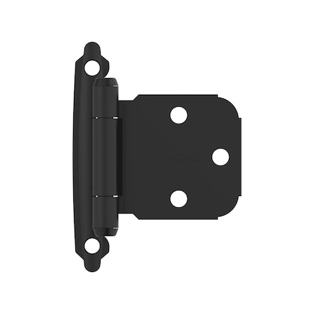 Amerock Variable Overlay Self Closing Face Mount Matte Black Cabinet Hinge, 1 Pair BPR7629FB