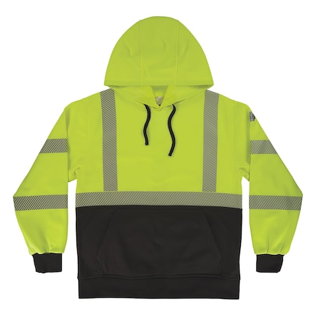 Ergodyne M Lime Type R, Class 3 Performance Hi-Vis Hoodie 8317BK