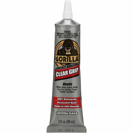 Gorilla Glue Contact Adhesive, Clear Grip, 3 fl oz, Clear GOR8040001