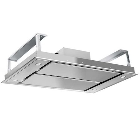Victory 42-Inch 600 CFM Recessed Ceiling Mount Range Hood, Dimmable LED Lights, Wall-Switch Controls Sky