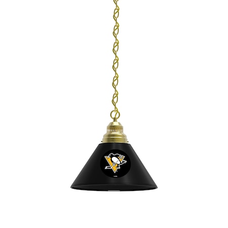 Holland Bar Stool Co Pittsburgh Penguins Pendant Light, Brass Fixture BL1BRPitPen