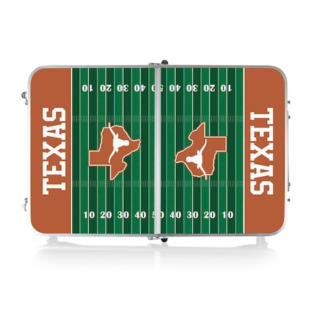 Picnic Time Family Of Brands Texas Longhorns - Concert Table Mini Portable Table, Charcoal Wood Grain 843-00-141-194-1