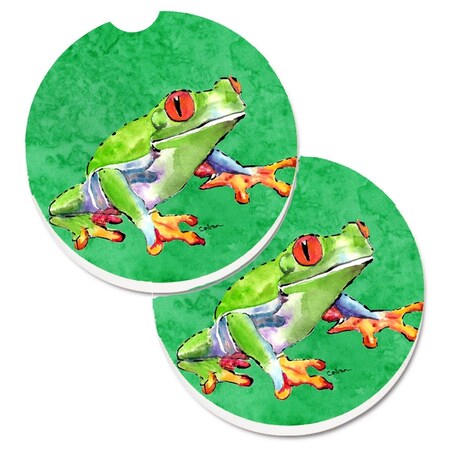 Carolines Treasures Frog  Cup Holder Car Coaster, PK2 8688CARC