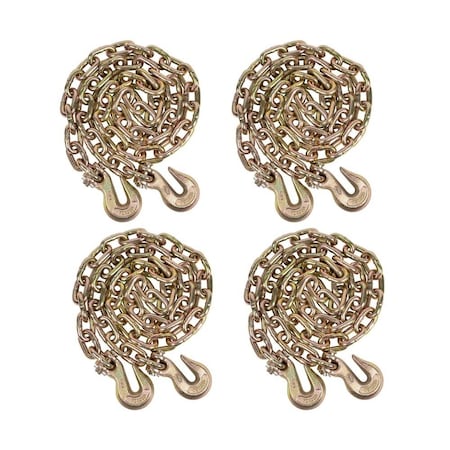 Mytee Products G70 Binder Chain Grade 70 Truck 3/8in x 16ft w/grab hooks, 4PK CH3816x4