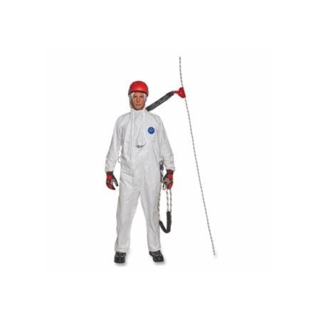 Dupont Tyvek 500 HP Coverall, Harness Protection, 4 D-Ring Sleeves, Pin Lock Slider Zipper Pull, 25PK 251-TY178SWH5X0025HP