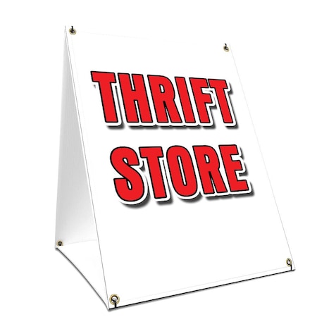 Signmission Thrift Store, 24 Inch x 18 Inch A-frame Yard Sign, Plastic Sign SBC-1824-Thrift Store