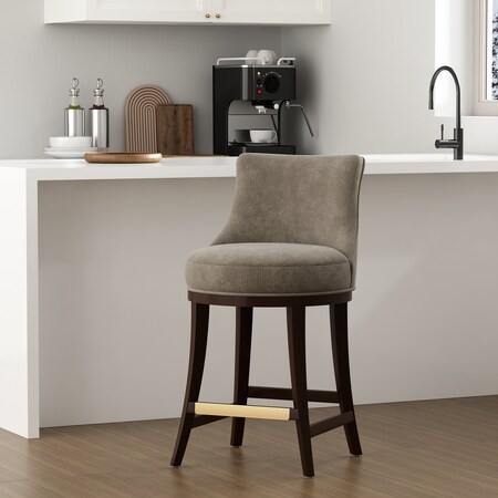 Manhattan Comfort Lucia Counter Stool in Taupe CS022-TP
