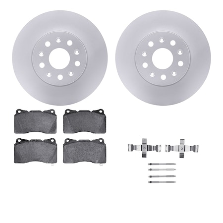 Dynamic Friction Co DFC GEOSPEC Coated Rotors with 5000 Brake Pads - Ceramic and Hardware 4512-46125