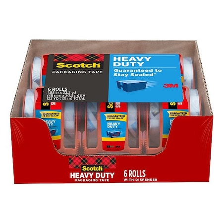 Scotch Shipping Packaging Tape, PK 6 142-6