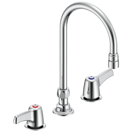 Delta Commercial 27C1 / 27C2 Two Handle 8 In Below Deck-Mount Faucet In Chrome 27C2933-LS