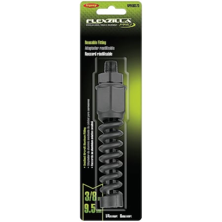 Flexzilla Pro 3/8'' Barb 1/4'' MNPT Reusable Air Hose End RP900375