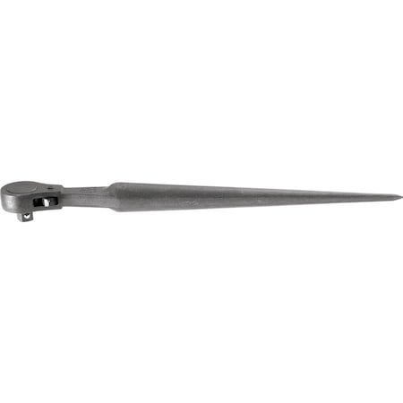 Klein Tools 1/2" Drive 24 Geared Teeth Pear Head Style Hand Ratchet, 15" L, Black Oxide Finish 3238